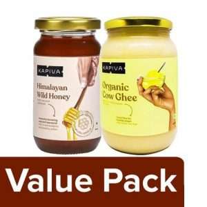 1215450 1 kapiva organic cow ghee 500 ml wild honey pure natural healthy 250 g