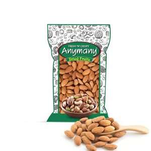 ANY MANY 100 Pure Raw California Almonds 1 Kg Pack Nutritious Delicious California Badam Rich in Vitamin E Manganese Dry Fruit
