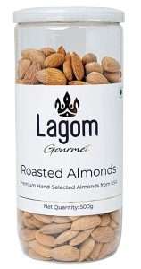 Lagom Gourmet Roasted Salted California Almonds Badam 500g