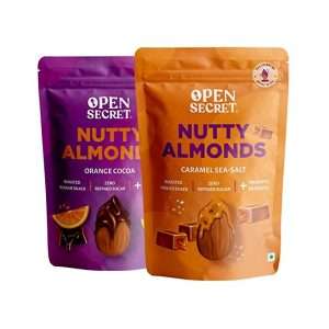 Open Secret Almonds Combo Caramel Sea Salt Orange Cocoa