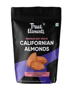 True Elements Californian Almonds 200g 100 Natural and Clean Dried Almonds Badam Dryfruits