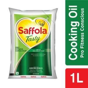 100554 7 saffola tasty refined cooking oil blended rice bran corn oil pro fitness conscious