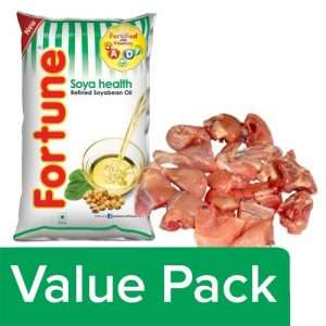 1202525 1 bb combo fresho meat country chicken cut pieces 1kg fortune refined oil soya bean 1l