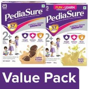 1205349 2 pediasure health drink cookies cream 400g nutritional powder vanilla delight 400g