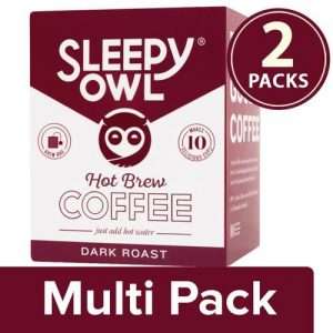 1209637 2 sleepy owl hot brew coffee dark roast 20 bags x 15 g each