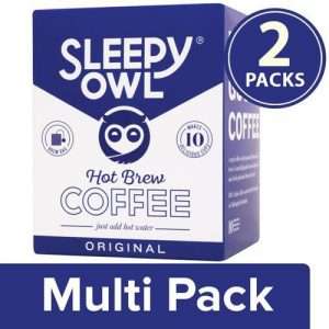 1209638 2 sleepy owl hot brew coffee original 20 bags x 15 g each