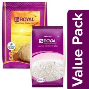 1211918 1 bb royal long grain rice parmal 5 kg wheat flour chakki atta 5 kg