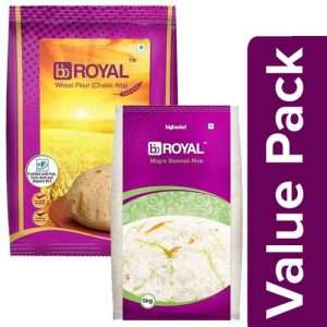 1211920 1 bb royal basmati rice mogra brokentukda 5 kg wheat flour chakki atta 5 kg
