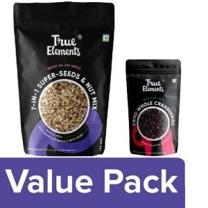 1215957 1 true elements 7 in 1 super seeds nut mix 250 g dried whole cranberries 30 g matt pouch