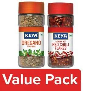 1216172 1 keya keya oregano seasoning 50 g bottle chilli flakes red 40 g bottle