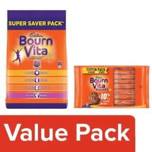 1221199 1 bb combo chocolate health drink bournvita refill pack 500 g bournvita biscuits 250 g