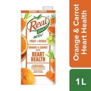 265910 12 real activ fruit beverage veggieorange carrot no added sugars preservatives