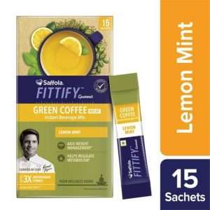 40158688 9 saffola fittify gourmet green coffee instant beverage mix lemon mint