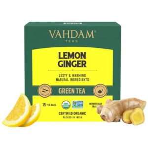 40203635 2 vahdam organic lemon ginger green tea bags vitamin c detox tea for weight loss