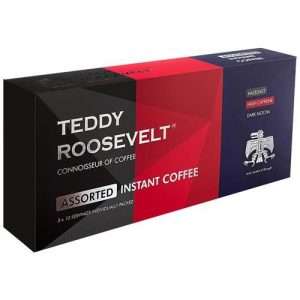 40218217 2 teddy roosevelt coffee assorted instant coffee box hazelnut dark chocolate mocha high caffeine