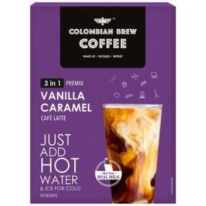 40229936 2 colombian brew coffee cafe latte instant coffee powder 3 in 1 premix vanilla caramel