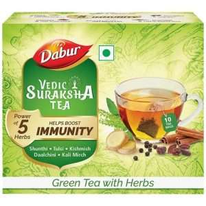 40232648 1 dabur vedic suraksha green tea power of 5 herbs boosts immunity