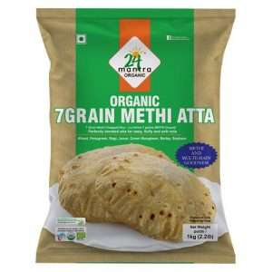 40240040 1 24 mantra organic 7 grain methi atta blended flour with ragi jowar barley soybean for healthy chapatis