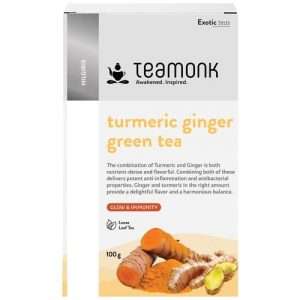 40250819 1 teamonk high mountain turmeric ginger loose leaf green tea boosts immunity aids digestion 50 cups